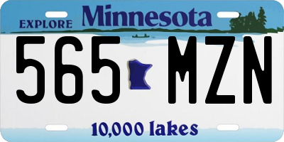 MN license plate 565MZN