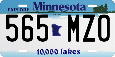 MN license plate 565MZO