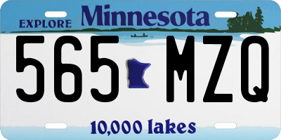 MN license plate 565MZQ
