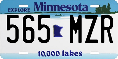 MN license plate 565MZR