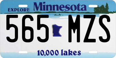 MN license plate 565MZS