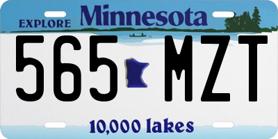 MN license plate 565MZT