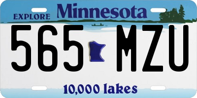 MN license plate 565MZU