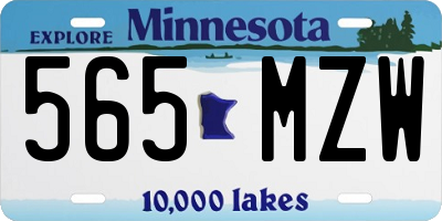 MN license plate 565MZW