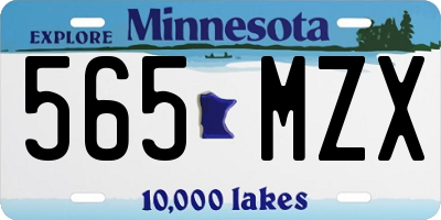 MN license plate 565MZX