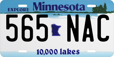 MN license plate 565NAC