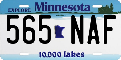 MN license plate 565NAF