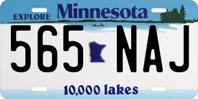 MN license plate 565NAJ