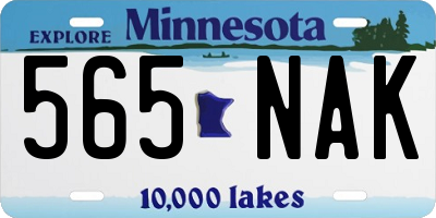 MN license plate 565NAK