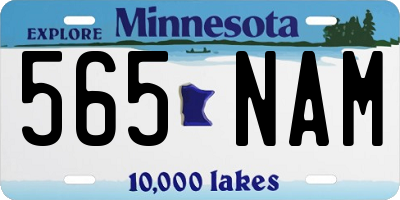MN license plate 565NAM