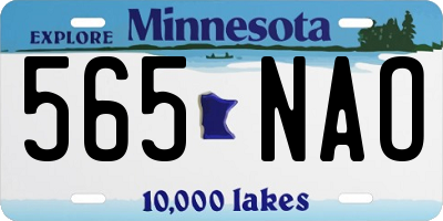 MN license plate 565NAO