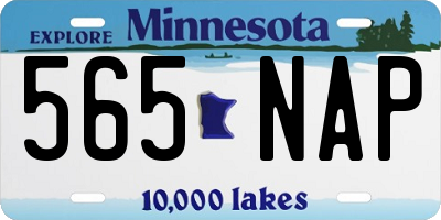 MN license plate 565NAP