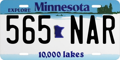 MN license plate 565NAR
