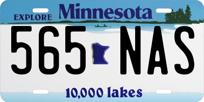 MN license plate 565NAS