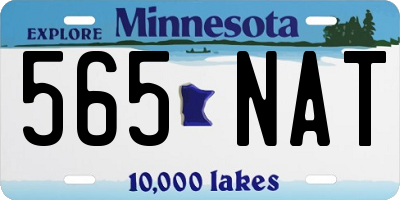 MN license plate 565NAT