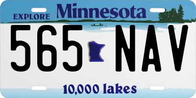 MN license plate 565NAV