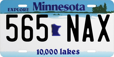 MN license plate 565NAX