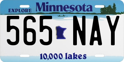 MN license plate 565NAY