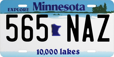 MN license plate 565NAZ