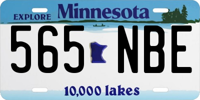 MN license plate 565NBE