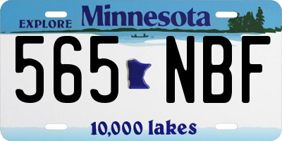 MN license plate 565NBF