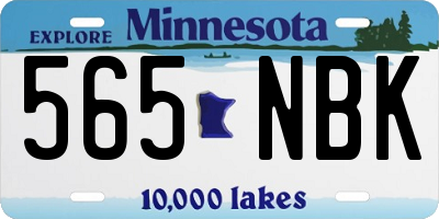MN license plate 565NBK