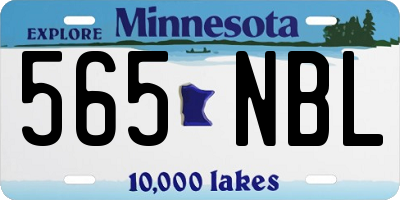 MN license plate 565NBL