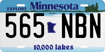 MN license plate 565NBN