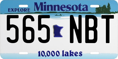 MN license plate 565NBT