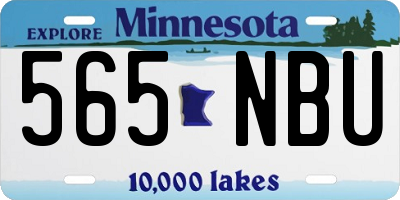 MN license plate 565NBU