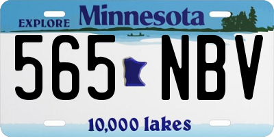 MN license plate 565NBV