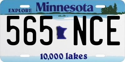 MN license plate 565NCE