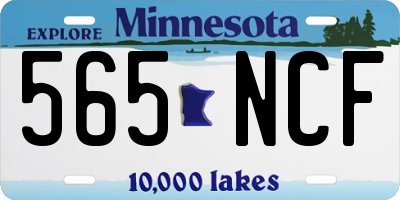 MN license plate 565NCF