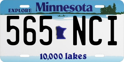 MN license plate 565NCI