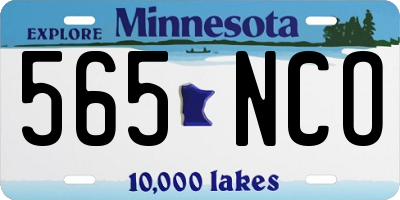 MN license plate 565NCO