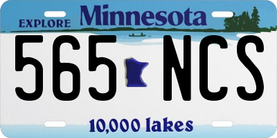 MN license plate 565NCS