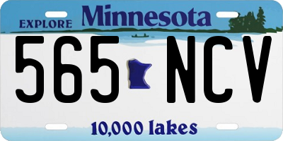 MN license plate 565NCV