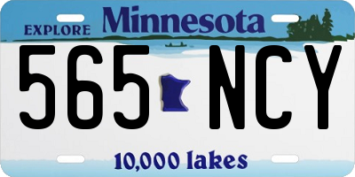 MN license plate 565NCY