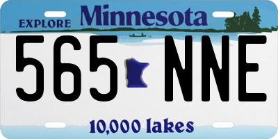 MN license plate 565NNE