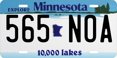 MN license plate 565NOA