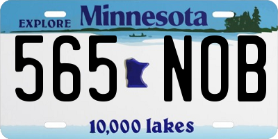 MN license plate 565NOB