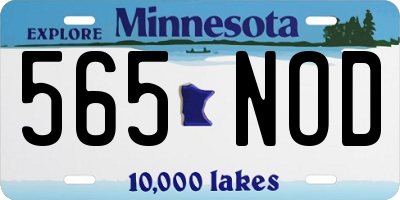 MN license plate 565NOD