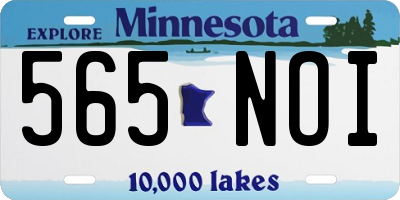 MN license plate 565NOI