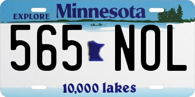 MN license plate 565NOL