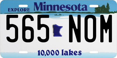 MN license plate 565NOM