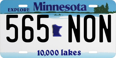 MN license plate 565NON