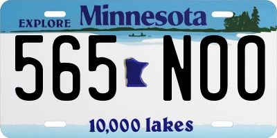 MN license plate 565NOO