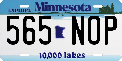 MN license plate 565NOP