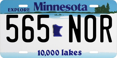 MN license plate 565NOR