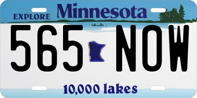 MN license plate 565NOW